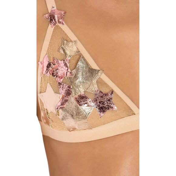 For Love & Lemons Constellation Bra Rose Gold Womens Size M - Picture 2 of 8